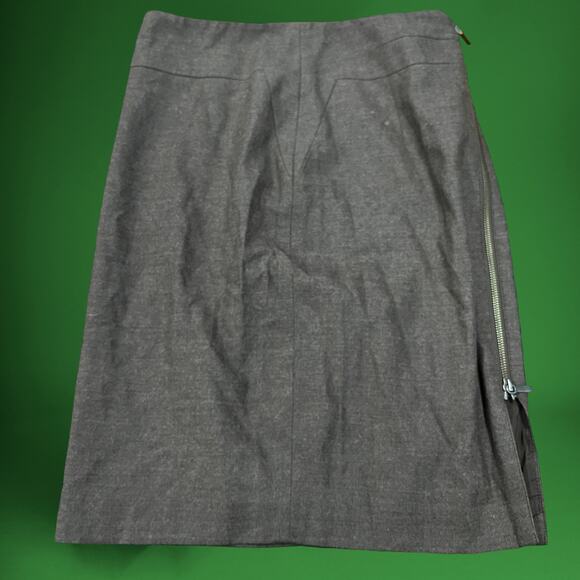 Banana Republic Wool Skirt Size 4 Tweed Twill A-Line Stretch Side Zipper Office - Picture 5 of 8